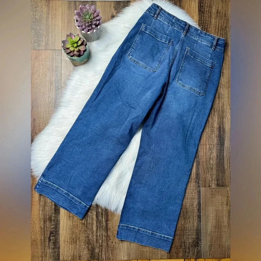 Bagatelle High Rise Cropped Straight Jeans in Soho Wash - Picture 3 of 5